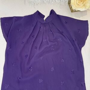 Asian inspired Purple Women's Blouse
